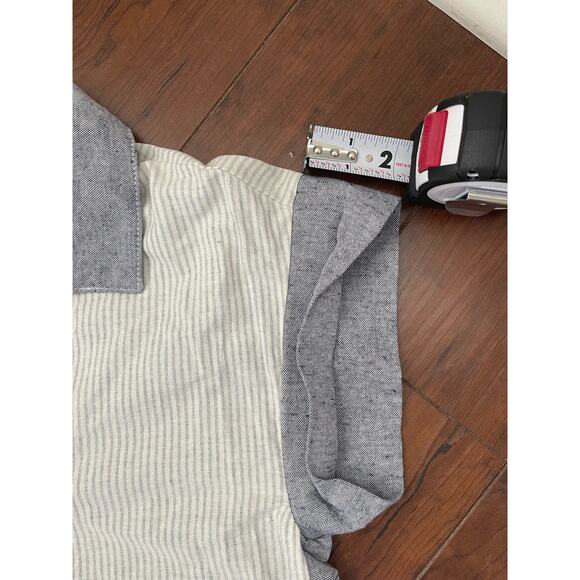 Nomad Tribe Recycled Cotton Button Striped Long Shirt Maxi Dress Sz Small - Picture 7 of 9